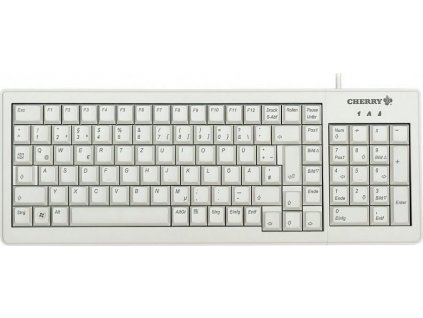 CHERRY klávesnice G84-5200 + kryt 615-5200/drátová/USB/šedá/EU layout/ochrana před rozlitou tekutinou, olejem, naftou