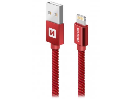 Swissten Datový Kabel Textile Usb / Lightning 3,0 M Červený