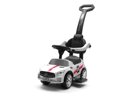 Dětské odrážedlo se zvukem a vodící tyčí Baby Mix RACER bílé