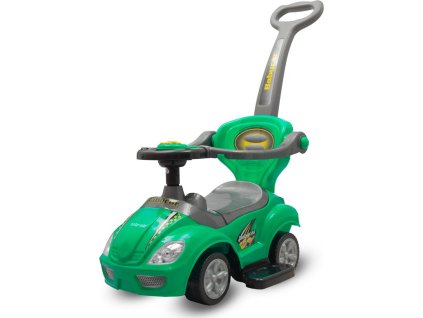 Dětské odrážedlo s vodící tyčí 3v1 Baby Mix Mega Car zelené