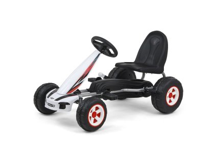 Dětská šlapací motokára Go-kart Milly Mally Viper bílá