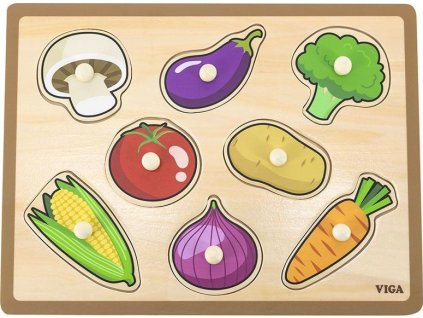 Dřevěné vkládací puzzle zelenina Viga