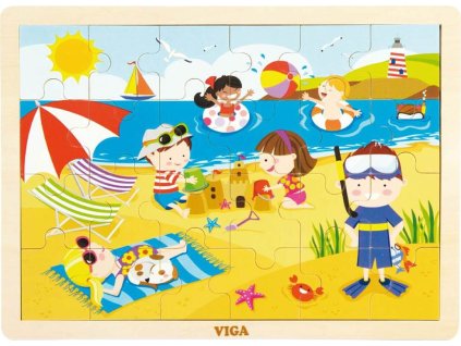 Dětské dřevěné puzzle Viga Léto