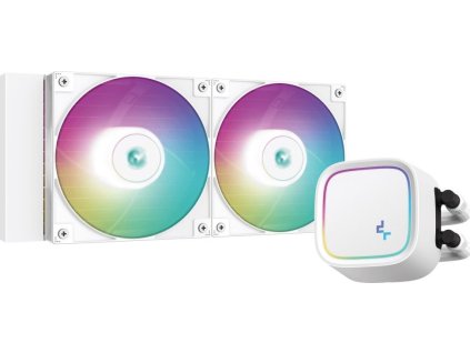 DEEPCOOL vodní chladič LE520 / 2x120 mm fan / ARGB / Intel i AMD (LG1700) / bílý