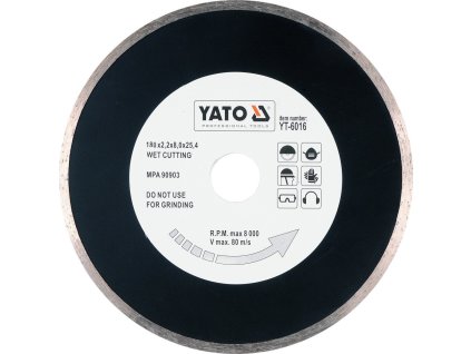 Kotouč řezný diamantový 180 x 25,4 x 2,2 mm hladký