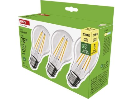 LED žárovka Filament A60 A CLASS/ E27 / 5 W (75 W) / 1 060 lm / teplá bílá