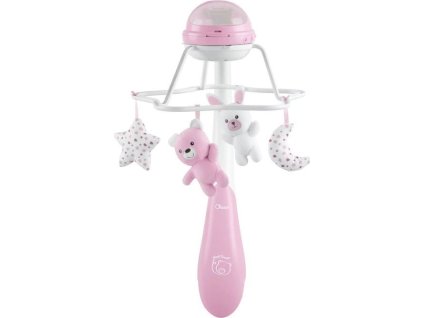 153268 POSTÝLKA KOLOTOČ DUHA POJÍZDNÁ RŮŽOVÁ