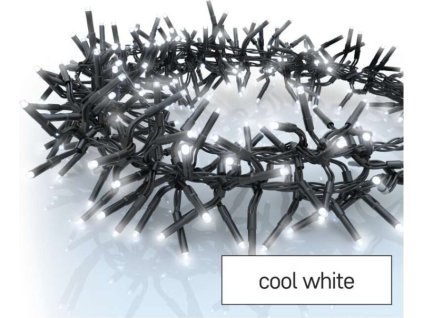 LED vánoční řetěz – ježek, 7,2 m, venkovní i vnitřní, studená bílá, programy, časovač