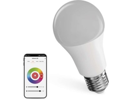 Chytrá LED žárovka GoSmart A60 / E27 / 9 W (60 W) / 806 lm / RGB / stmívatelná / WiFi
