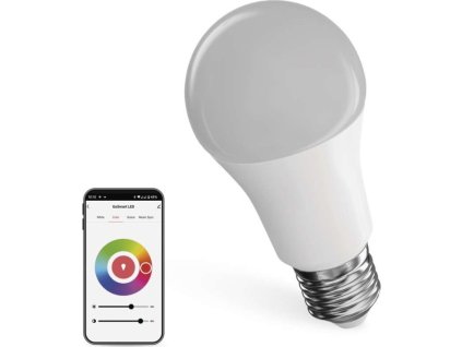 Chytrá LED žárovka GoSmart A60 / E27 / 11 W (75 W) / 1 050 lm / RGB / stmívatelná / WiFi