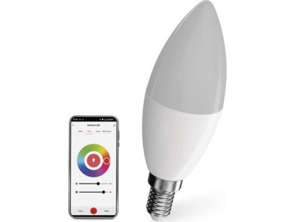 Chytrá LED žárovka GoSmart svíčka / E14 / 4,8 W (40 W) / 470lm / RGB / stmívatelná / WiFi