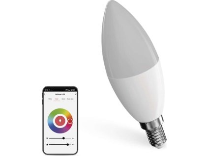 Chytrá LED žárovka GoSmart svíčka / E14 / 4,8 W (40 W) / 470lm / RGB / stmívatelná /Zigbee