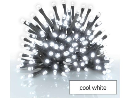 LED vánoční řetěz, 2,8 m, 3x AA, venkovní i vnitřní, studená bílá, časovač