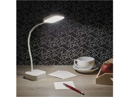 LED stolní lampa EMILY, nabíjecí, bílá