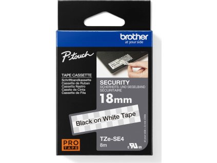 TZE-SE4,  bílá / černá - security tape