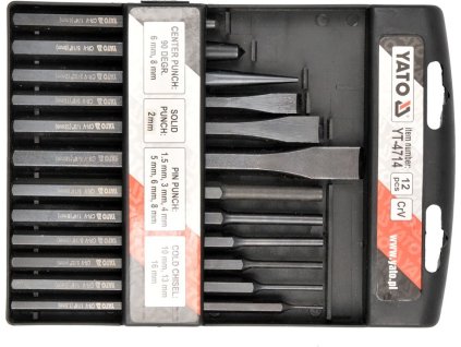 Sada sekáčů, důlčiků a vyrážečů 12 ks