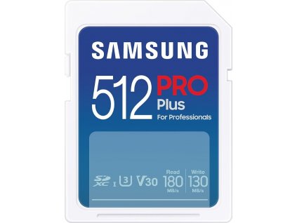 SAMSUNG PRO Plus SDXC 512GB / CL10 UHS-I U3 / V30