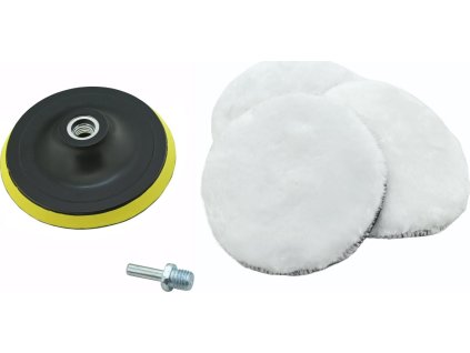 Leštící kotouče sada 3ks s unašečem 12cm