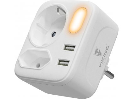 Síťový adaptér Viking AC22, rozbočovač, 4 výstupy