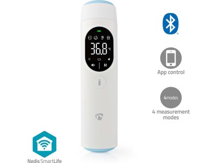 NEDIS chytrý infračervený teploměr/ LED displej/ čelo / ucho/ bílý