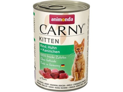 ANIMONDA konzerva CARNY Kitten - hovězí, kuře, králík 400g