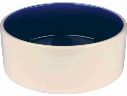 Keramická miska - krémová/modrá