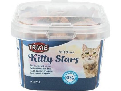 Soft Snack Kitty Stars - hvězdičky losos, jehněčí 140g
