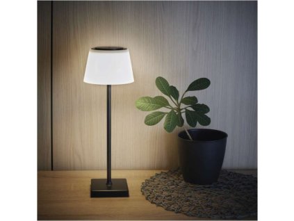 LED stolní lampa KATIE, nabíjecí, černá