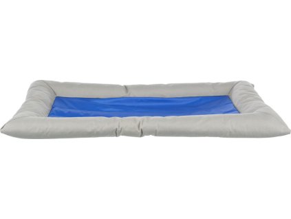 Chladící obdelníkový pelech Cool Dreamer s okrajem šedo/modrý