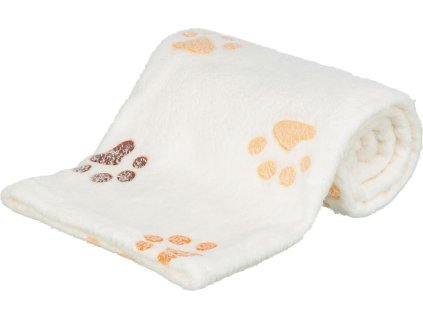 Flísová deka LINGO, bílo/béžová