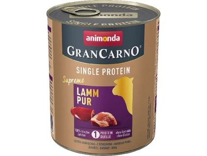 GRANCARNO Single Protein 800 g čisté jehněčí, konzerva pro psy