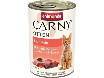 ANIMONDA konzerva CARNY Kitten - hovězí + krůta  400g