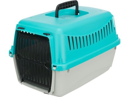 Transportní box CAPRI, XXS: 26x25x39cm (max. 4kg), světle šedá/tyrkysová