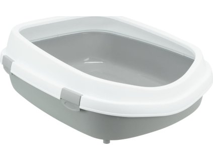 Toaleta Primo XXL s okrajem, 56 x 25 x 71cm, šedá/bílá