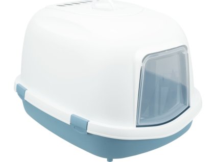 Toaleta Primo XXL krytá, 56 x 47 x 71cm, modrá/bílá