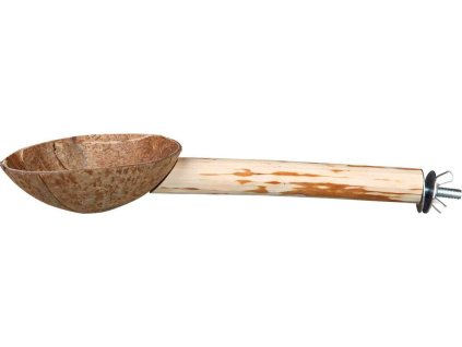 Dřevěné bidýlko s kokosovou miskou 25cm/18mm