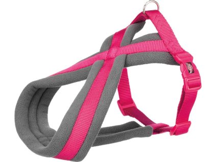 Nylonový postroj PREMIUM podšitý - fuchsie