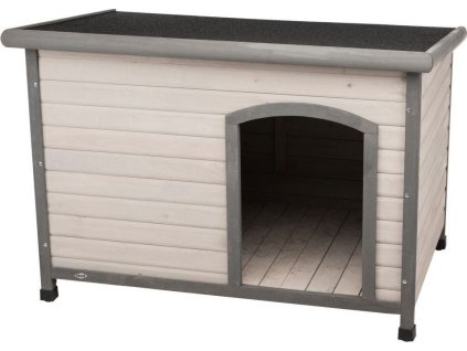 NATURA bouda pro psa s rovnou střechou L 116 x 82 x 79 cm, šedá