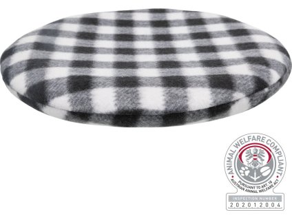 Polštářek k nahřátí nebo chlazení 26cm, černá/bílá-káro