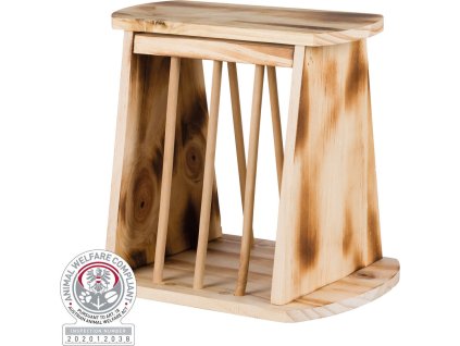 Samostatně stojící krmítko na seno, dřevěné 25 x 22 x 18 cm