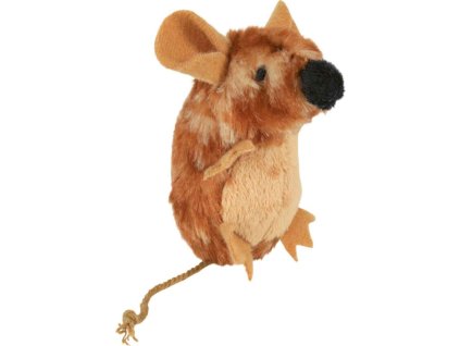 Stojící pískací plyšová myš s catnipem 8cm TRIXIE