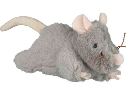 Plyšová myš šedá, robustní 15 cm
