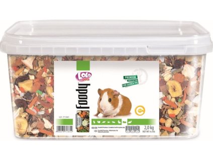 LOLO Foody kompletní krmivo pro morčata 3 L, 2 kg kyblík