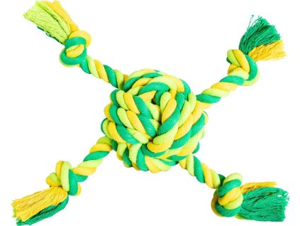 Míč se 4 rameny HipHop bavlněný 29 cm / 255 g limetková, zelená