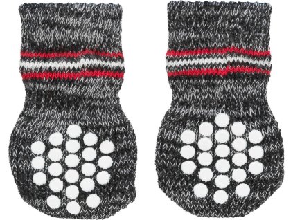 Protiskluzové šedé ponožky, 2 ks pro psy