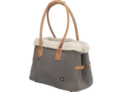 Transportní taška RACHEL,  25 x 30 x 40 cm, max 7 kg, šedá/světlehnědá