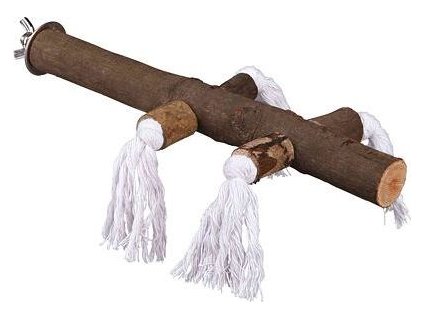 Dřevěné bidýlko s bavlnou velké 25cm/25mm