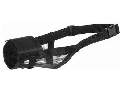 Náhubek nylonový se síťkou, polyester, černý M 19 - 26 cm