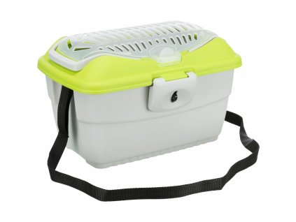 Transportní box MINI CAPRI s popruhem, 40x2x30cm (max. 2kg), světle šedá/zelená