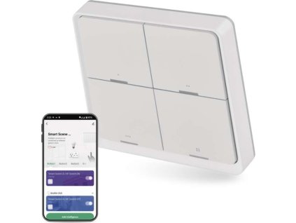 GoSmart Přenosný ovladač scén IP-2004ZW, ZigBee 3.0, 4-tlačítkový